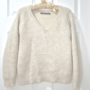 Comptoir des Cotonniers Mohair Lurex Sparkle V-Neck Jumper Sweater XS-S